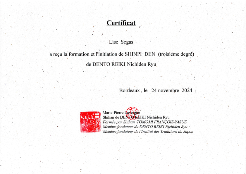 photo diplome Lise Segas