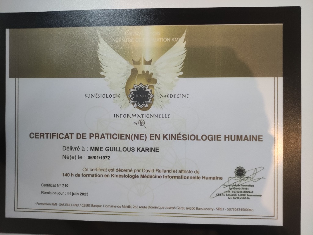 photo diplome Karine Guillous 