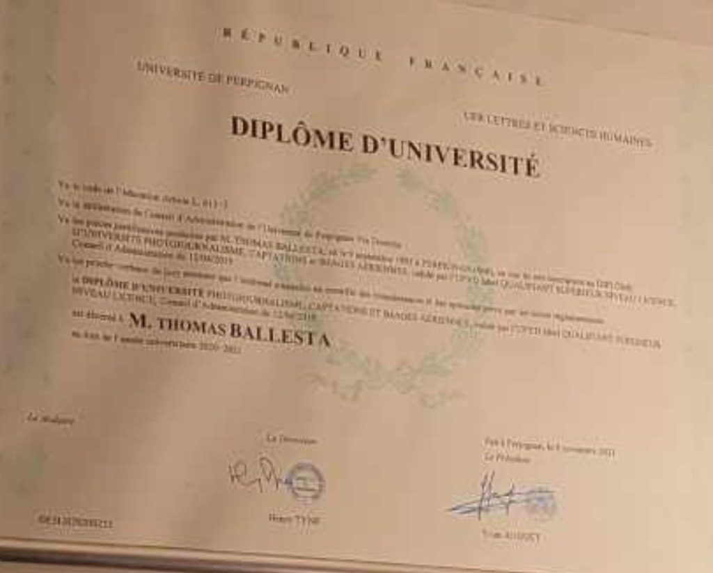 photo diplome Thomas Ballesta