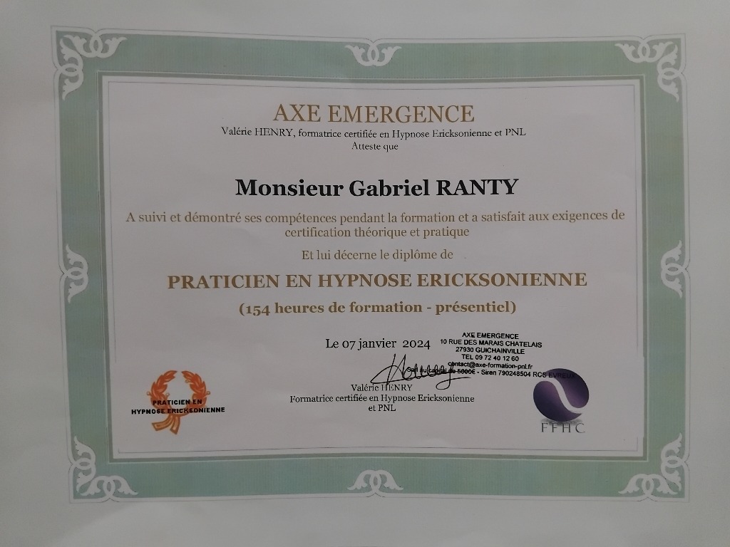 photo diplome Gabriel RANTY
