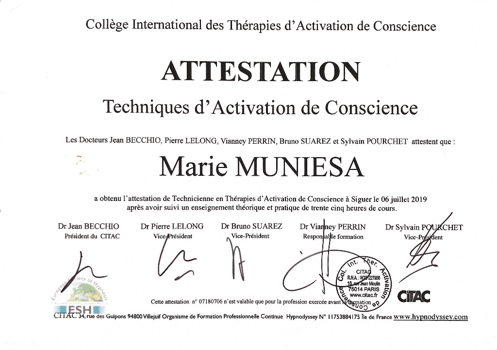 photo diplome Marie Muniesa