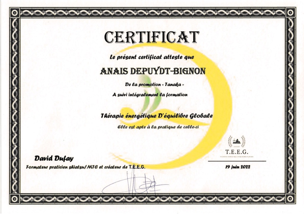 photo diplome Anaïs Bignon