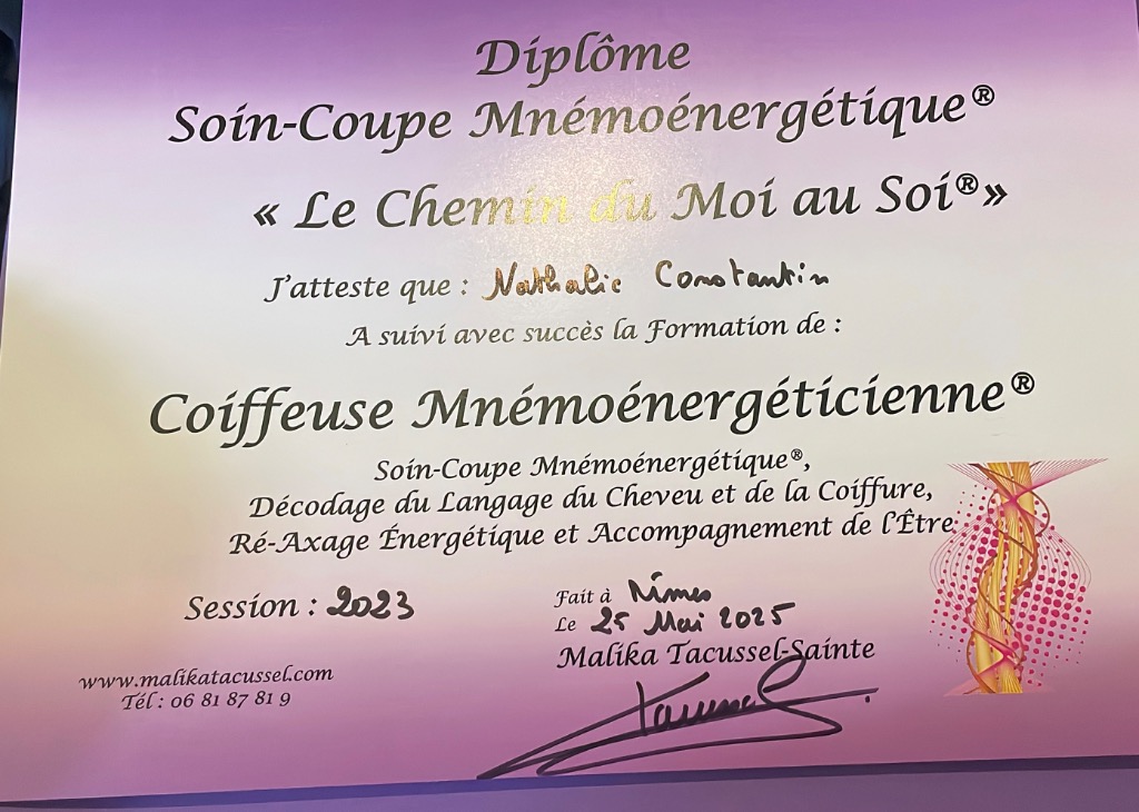 photo diplome Nathalie CONSTANTIN-REMY