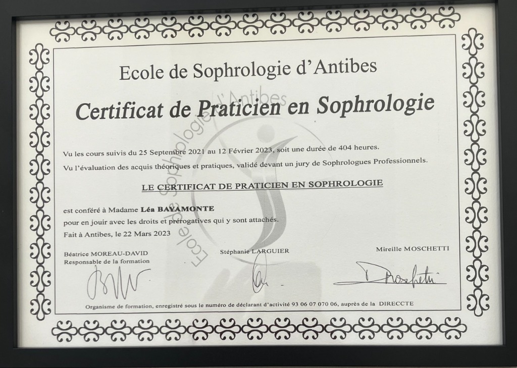 photo diplome Léa Bayamonte 