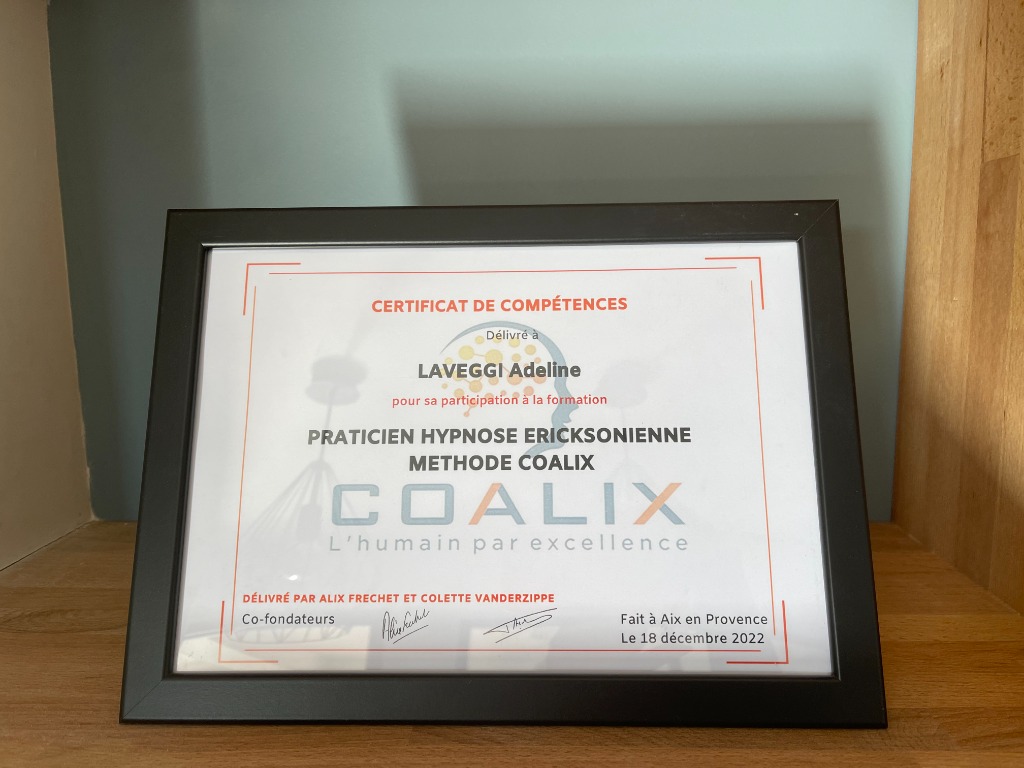 photo diplome Adeline LAVEGGI