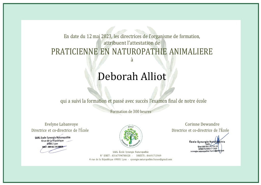 photo diplome Déborah ALLIOT