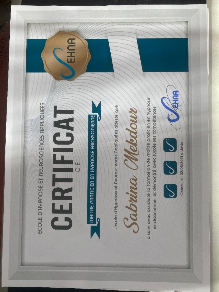 photo diplome Sabrina 