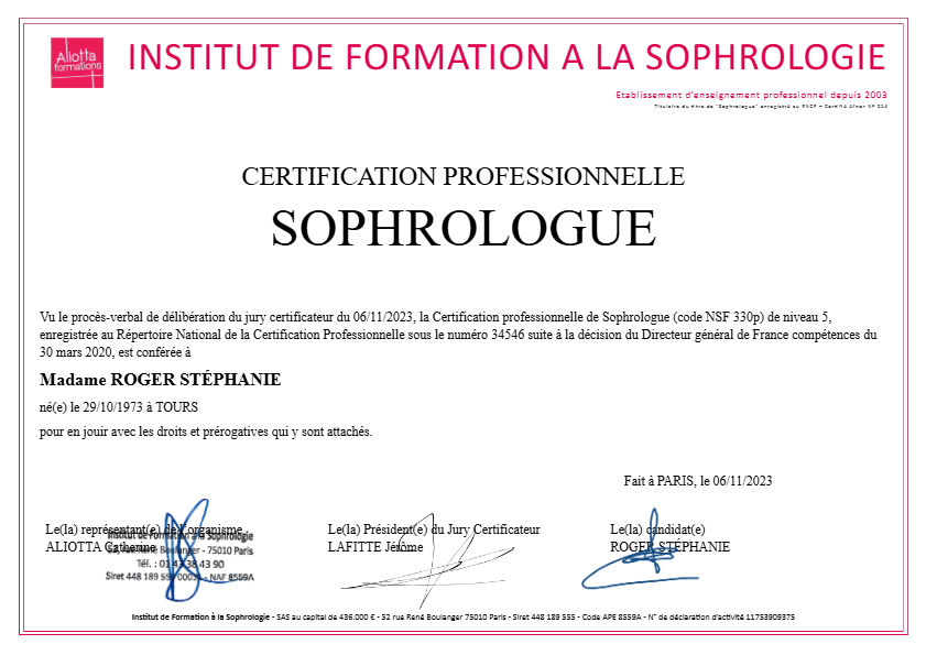 photo diplome Stéphanie ROGER