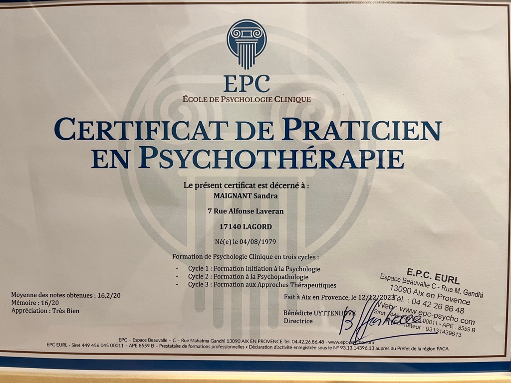 photo diplome Sandra Maignant