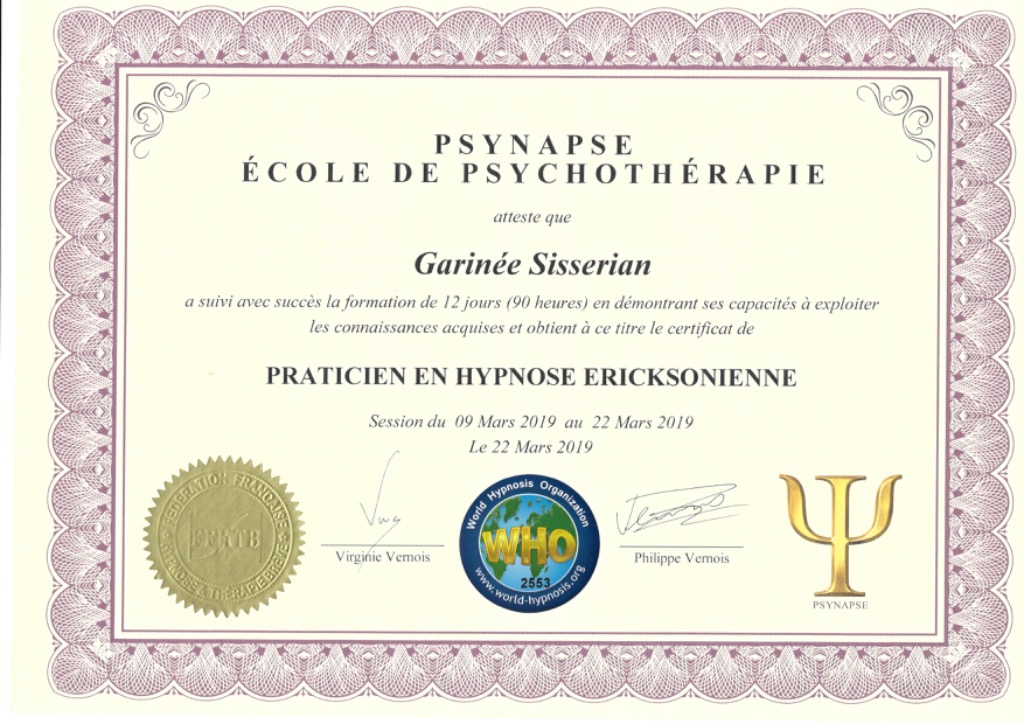 photo diplome Garinée Sisserian 
