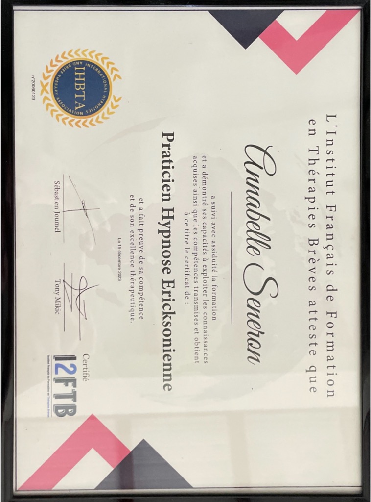 photo diplome HypnothérapeuteGP 