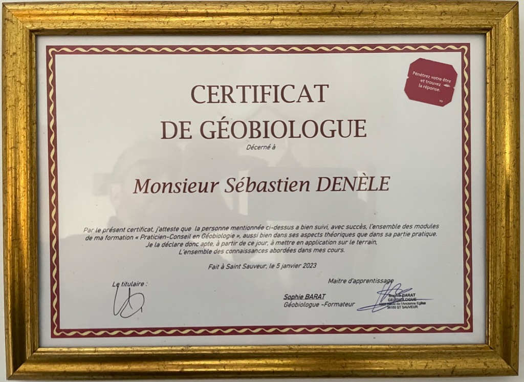photo diplome Géobionel (Sébastien Denèle)