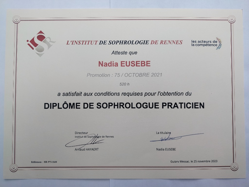 photo diplome EUSÈBE NADIA