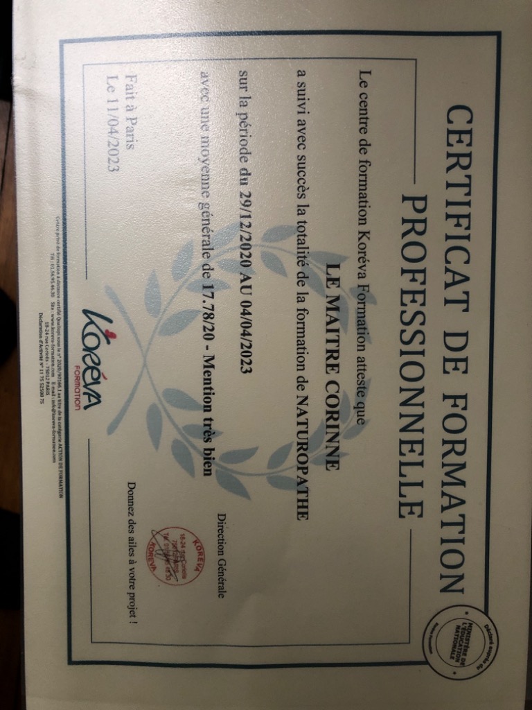 photo diplome Le tournesol du mieux être 