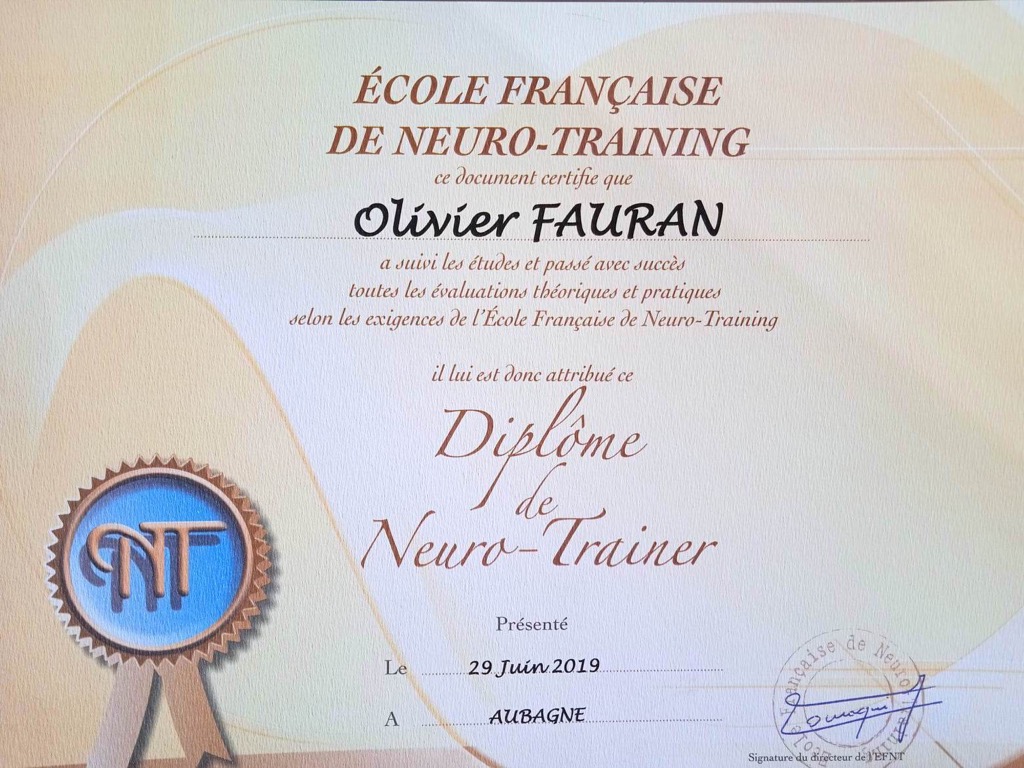 photo diplome Olivier FAURAN
