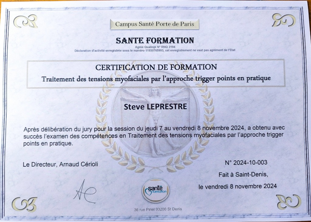 photo diplome Optimum Massage 