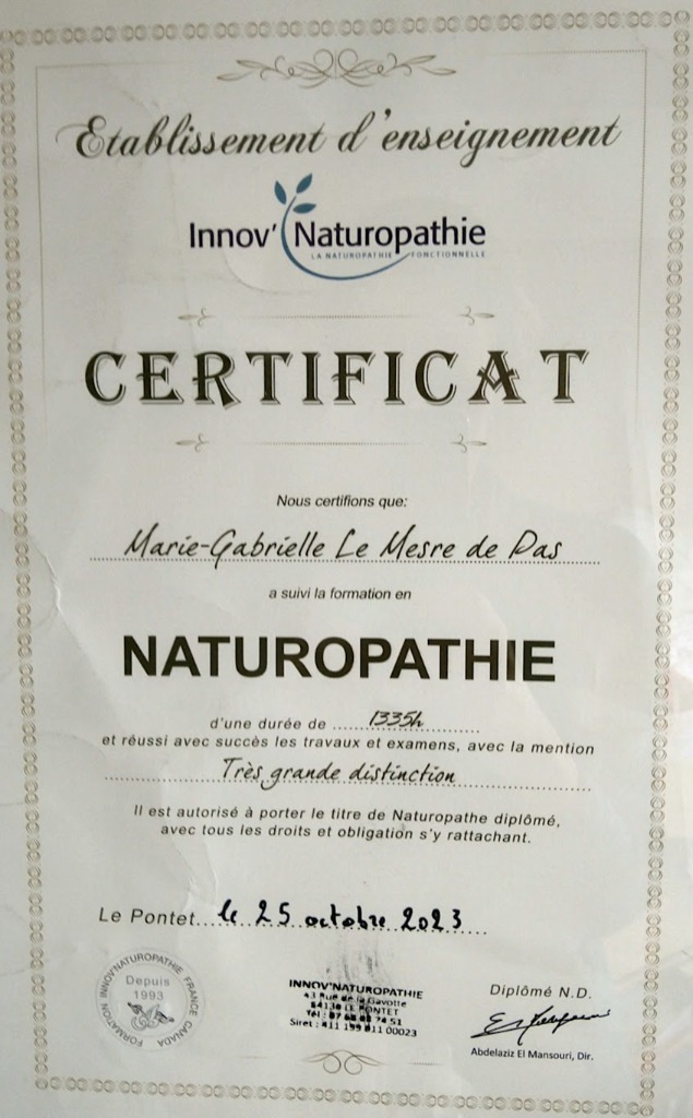 photo diplome Marie-Gabrielle de Pas