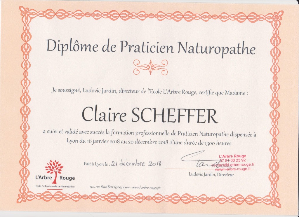 photo diplome Claire Scheffer