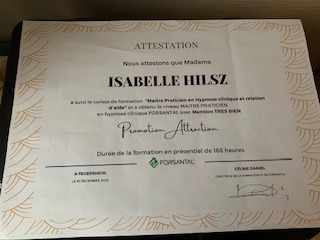 photo diplome Isabelle HILSZ