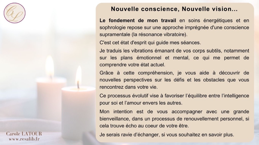 photo activite Carole LATOUR Sophrologue, énergéticienne 