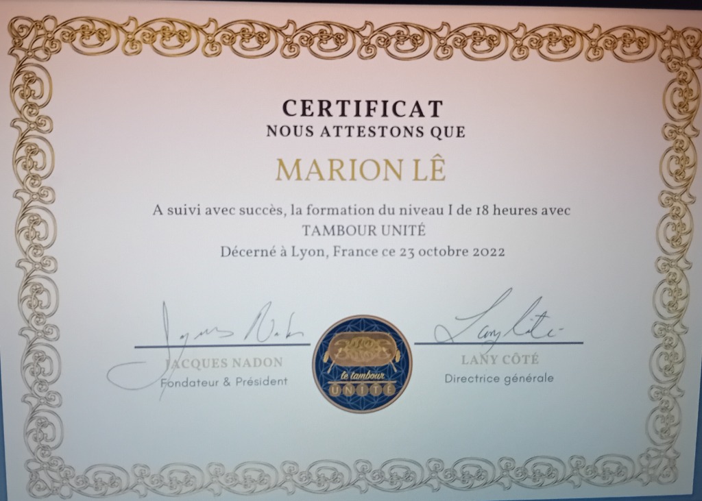 photo diplome Lune d’Emeraude