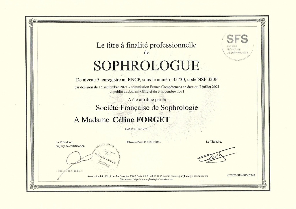 photo diplome Céline FORGET