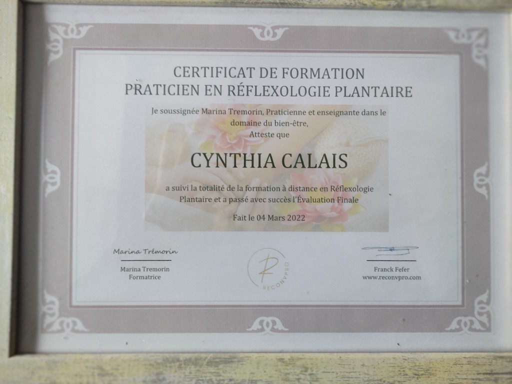 photo diplome Cynthia CALAIS
