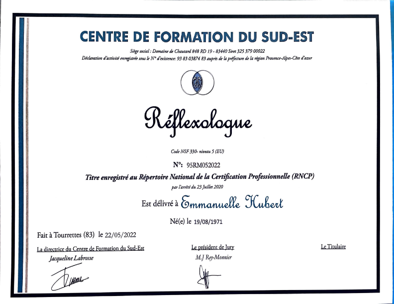 photo diplome Emmanuelle HUBERT