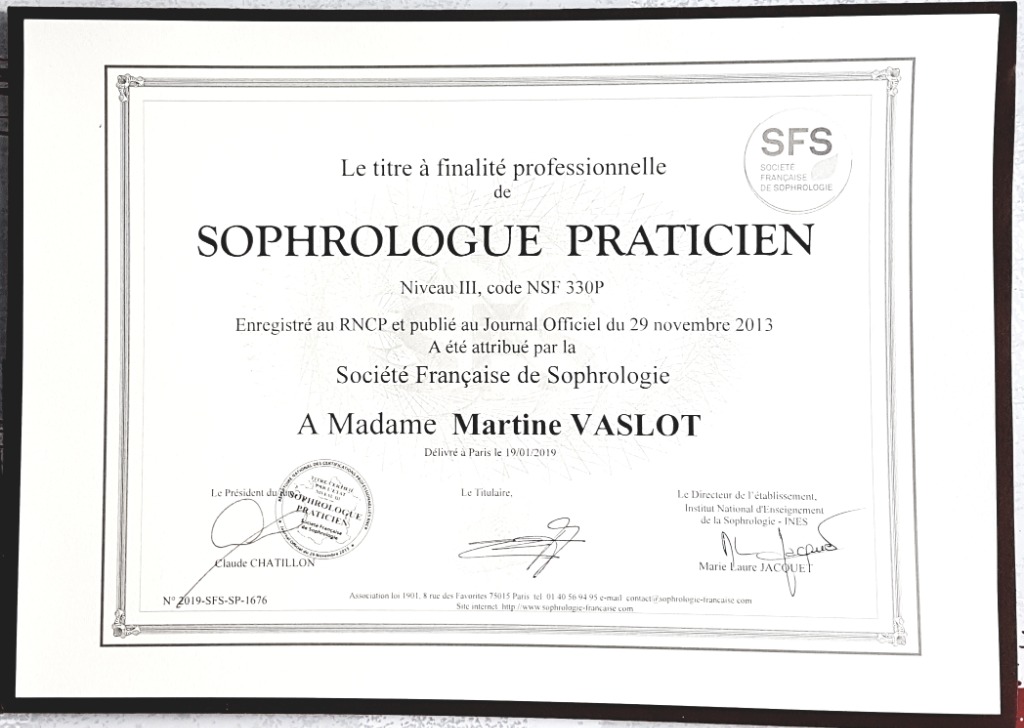 photo diplome Martine VASLOT
