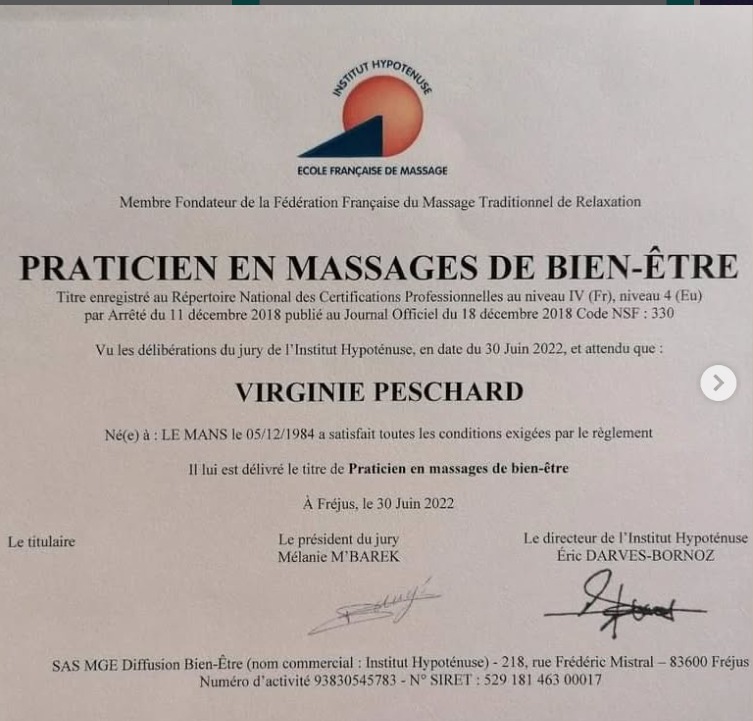 photo diplome Virginie Hazard 