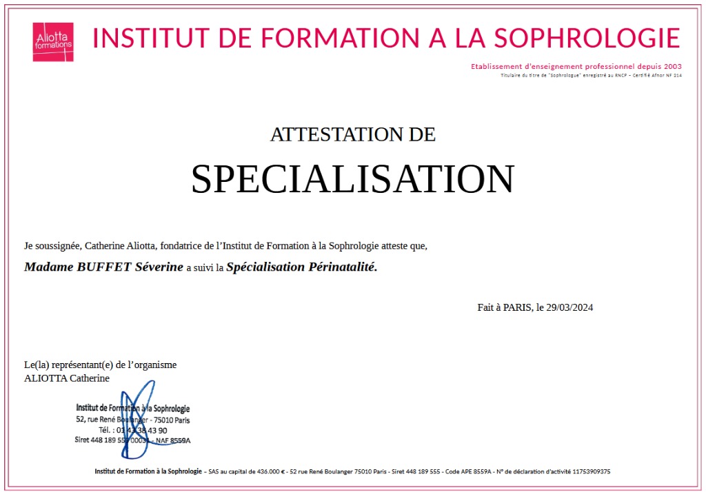 photo diplome SB Sophro