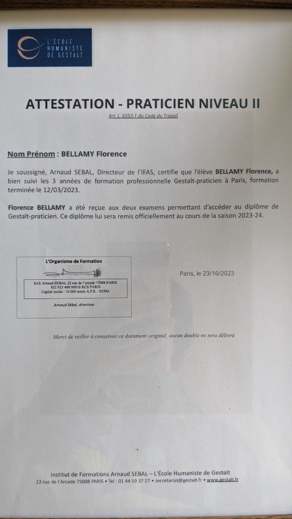 photo diplome Florence Bellamy