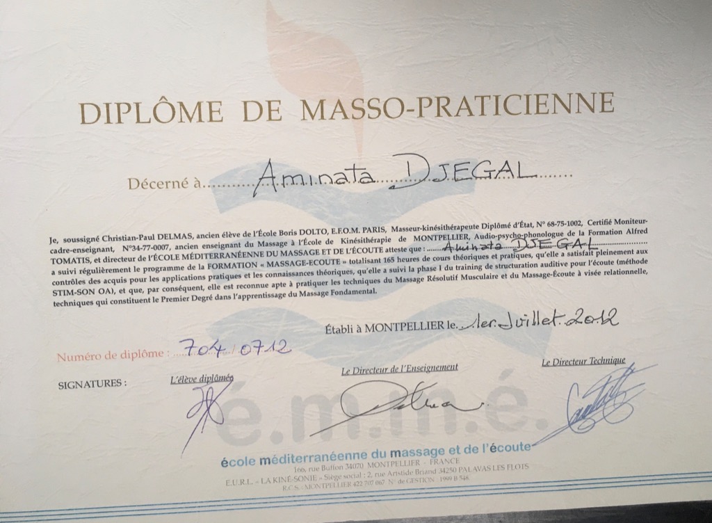 photo diplome Toucher d’êtres