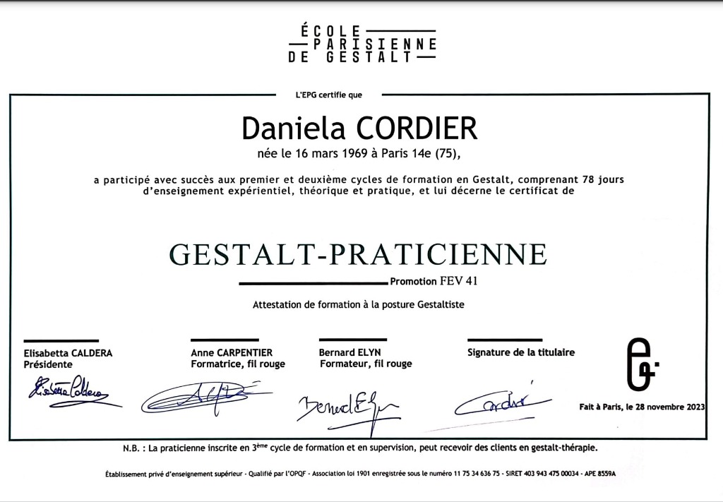 photo diplome Daniela Cordier