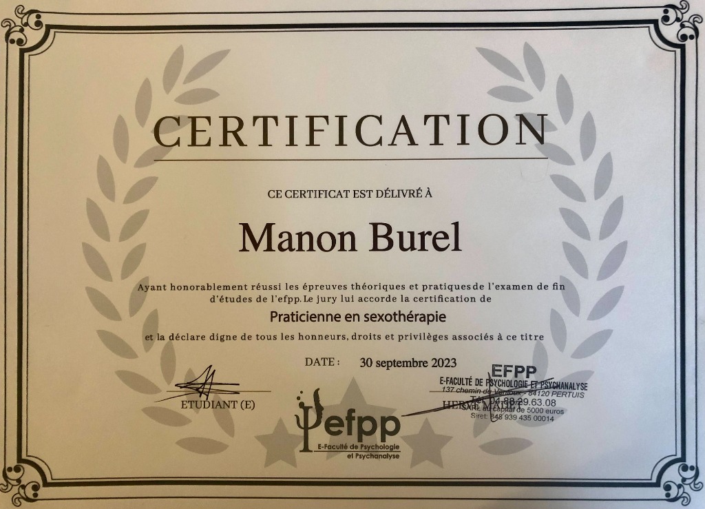 photo diplome Manon Burel