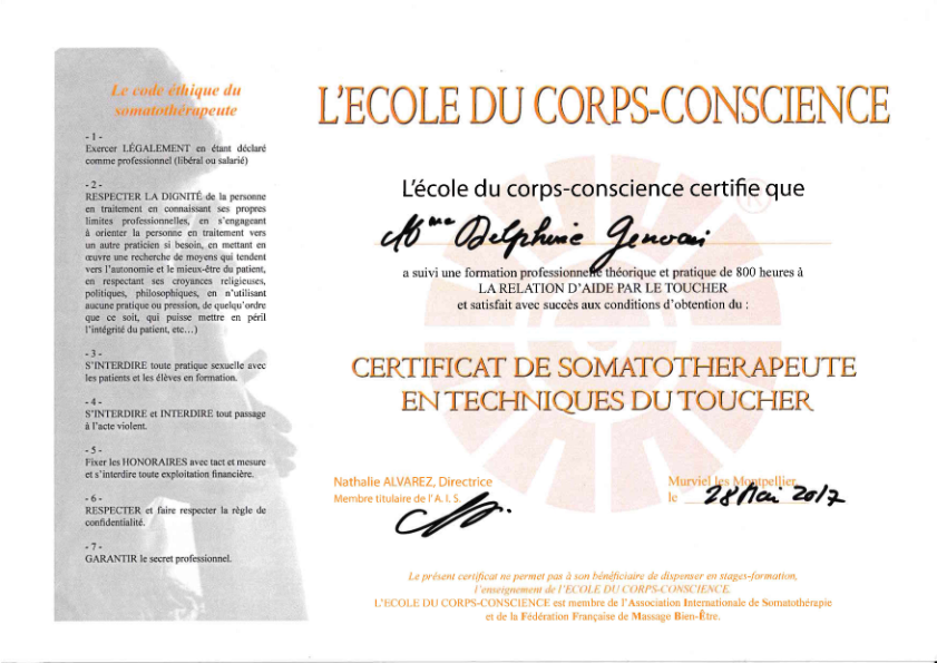 photo diplome Delphine Gervais 