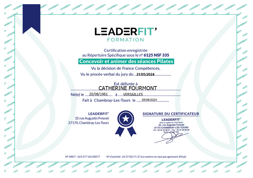 photo diplome Catherine FOURMONT