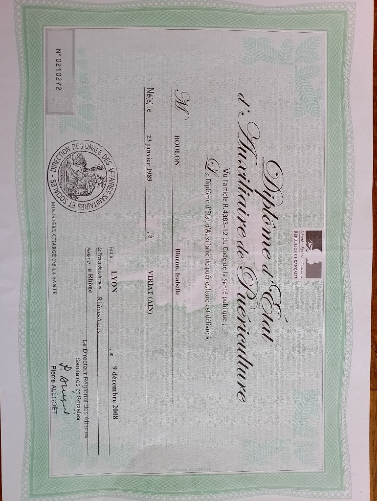 photo diplome Bluenn Boulon