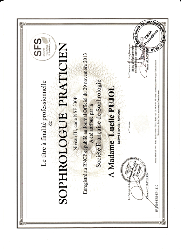 photo diplome Pujol Lucile