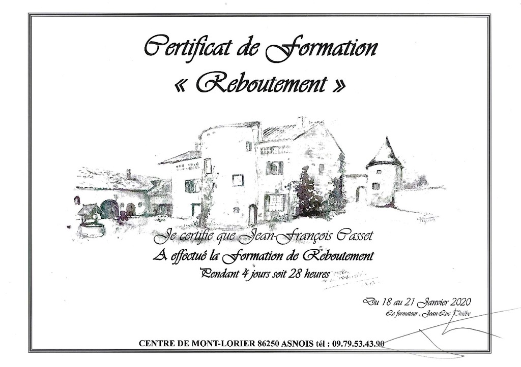 photo diplome Dinan Magnétisme