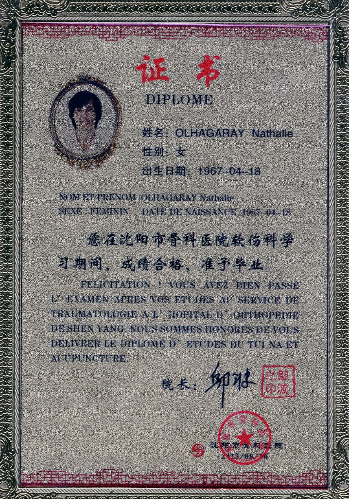 photo diplome L’ATELIER DU BIEN-ETRE