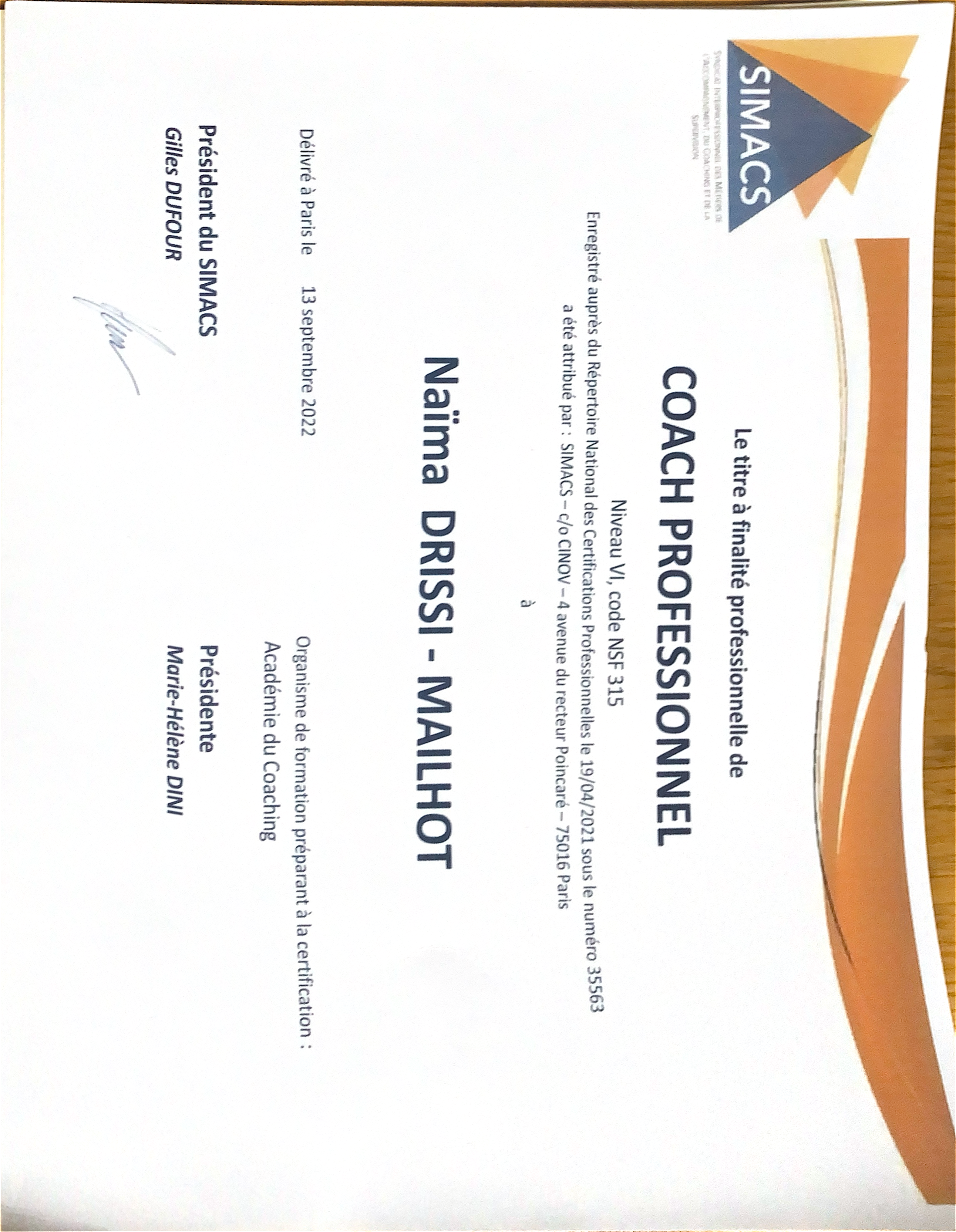 photo diplome Profession’Ailes