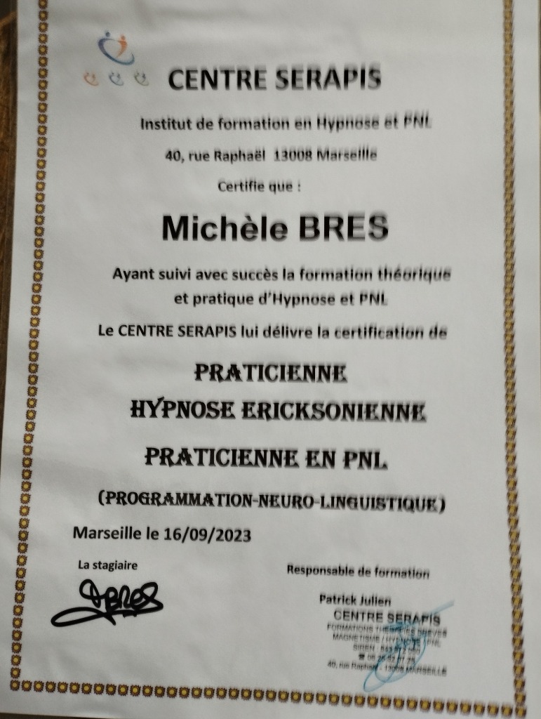 photo diplome Michèle BRES