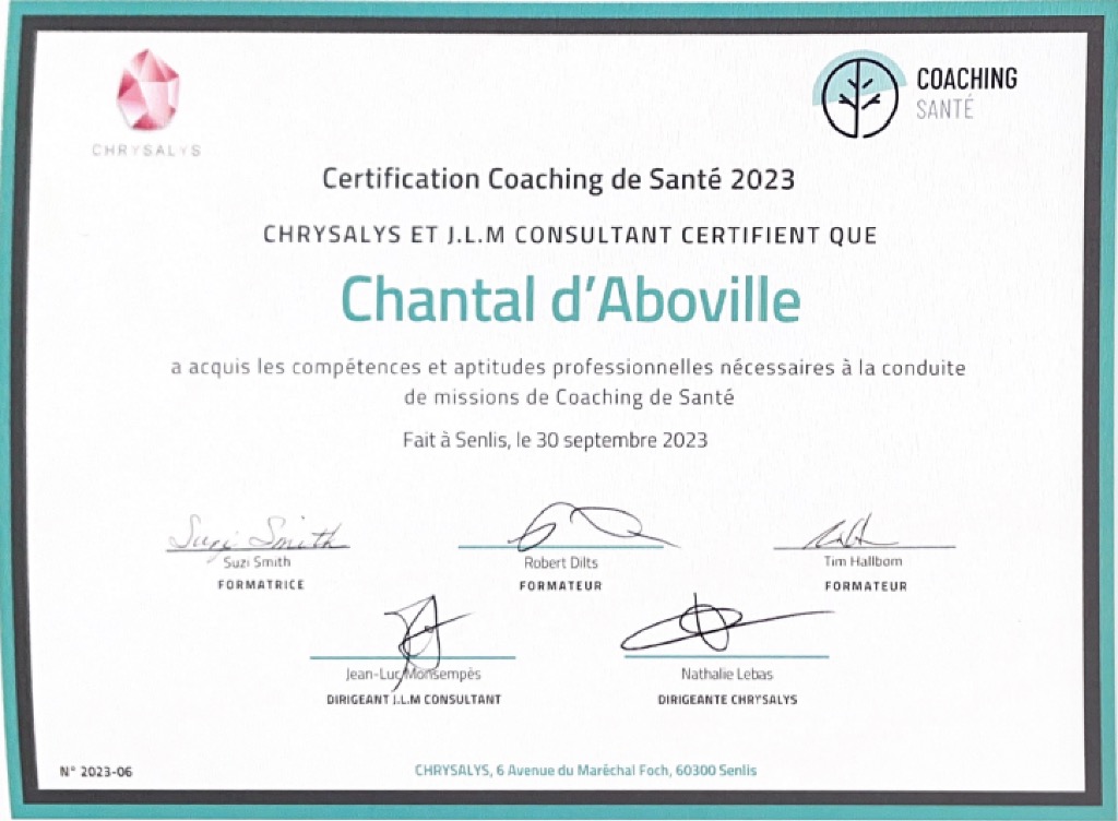 photo diplome Évolution en Conscience