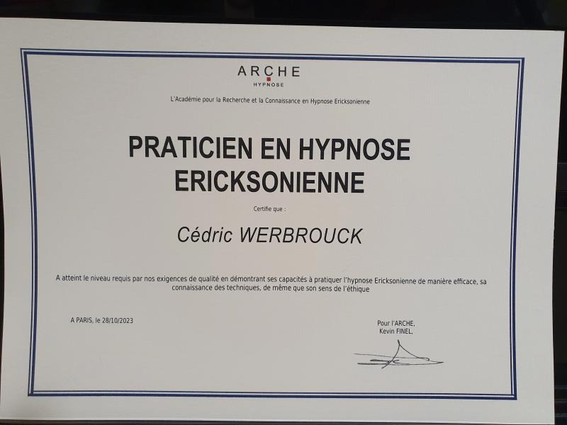 photo diplome Cédric WERBROUCK