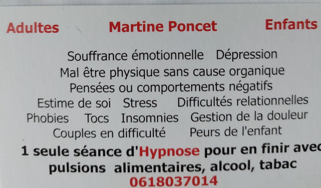 photo activite MARTINE PONCET