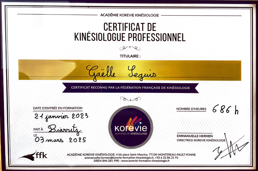 photo diplome Gaëlle SEGUIS