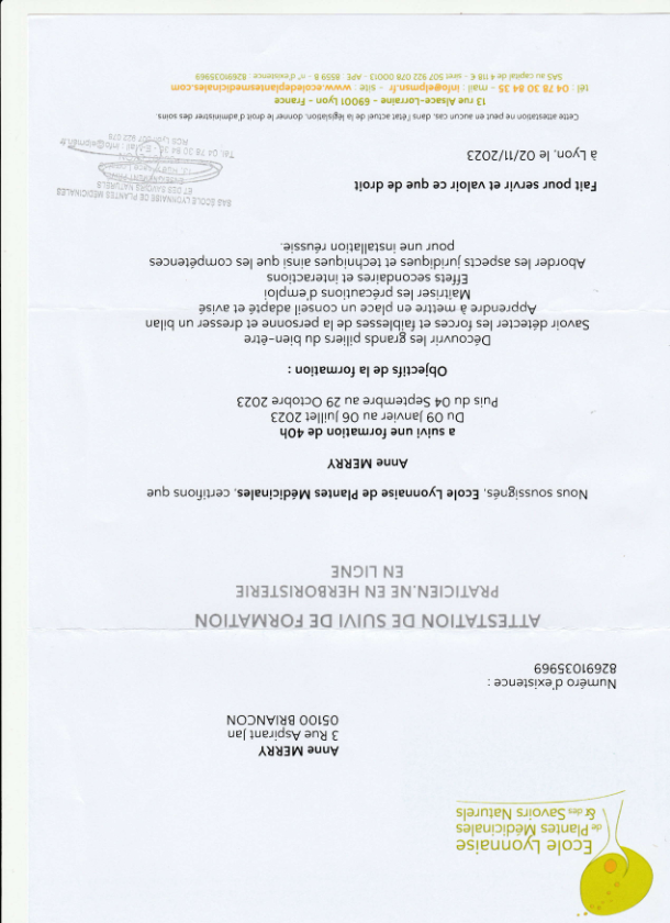 photo diplome Anne MERRY