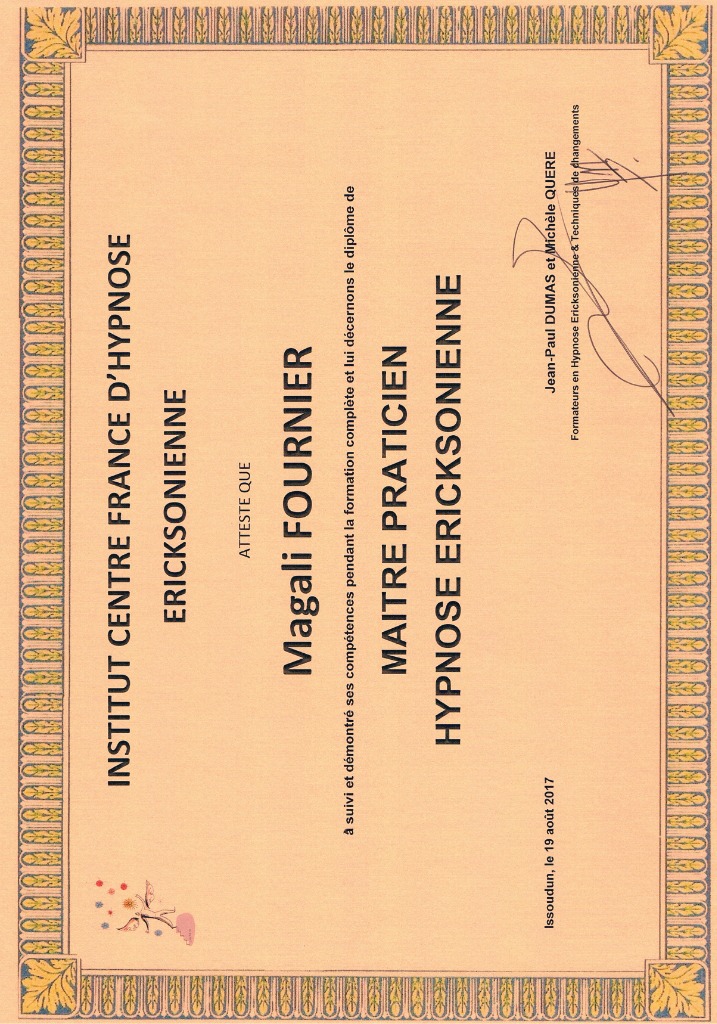 photo diplome Magali Fournier