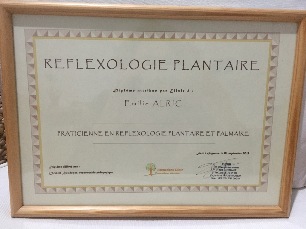 photo diplome Sens & Soins